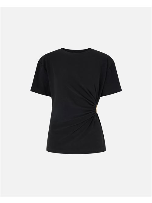 t-shirt con drappeggio e dettaglio dorato Pinko | 106455 A35DZ99